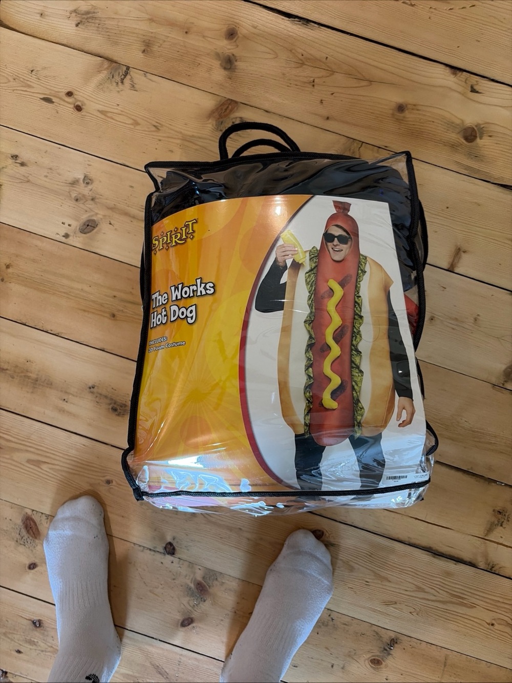 Spirit The Works Hot Dog Costume - Red, Yellow, Brown (ADULT)